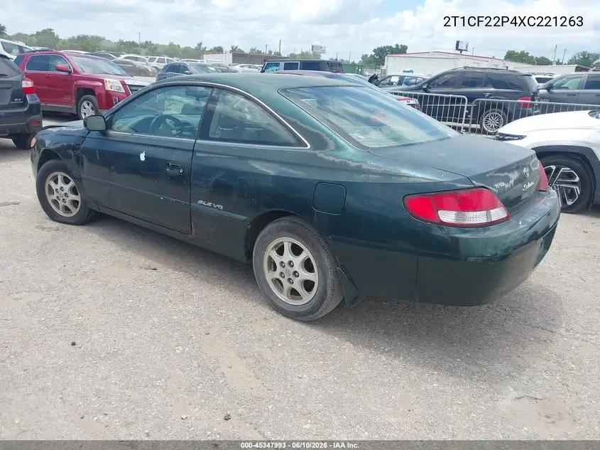 1999 Toyota Camry Solara Sle VIN: 2T1CF22P4XC221263 Lot: 45347993