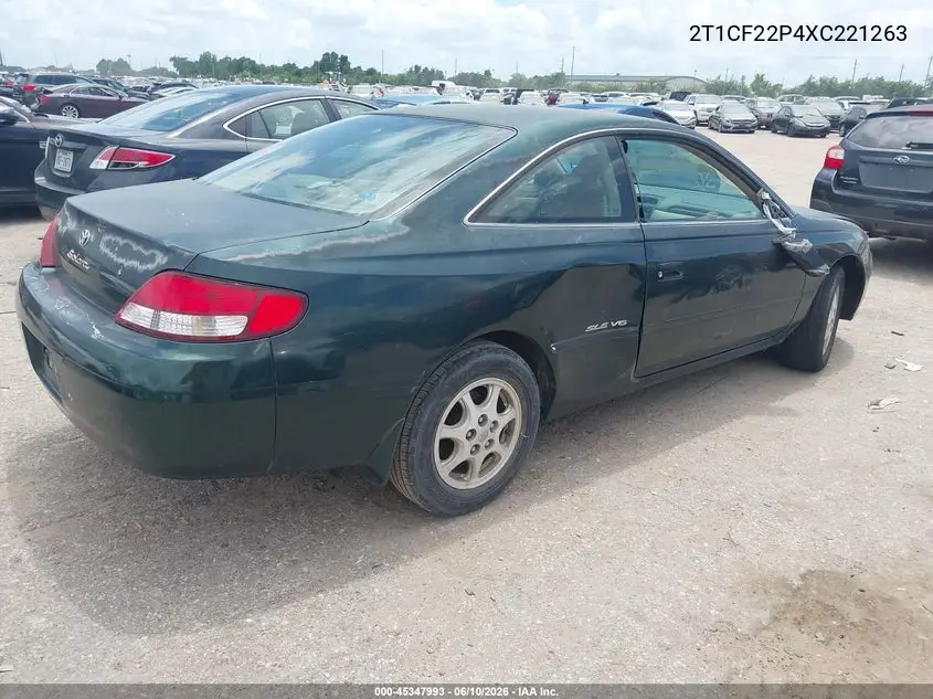 1999 Toyota Camry Solara Sle VIN: 2T1CF22P4XC221263 Lot: 45347993