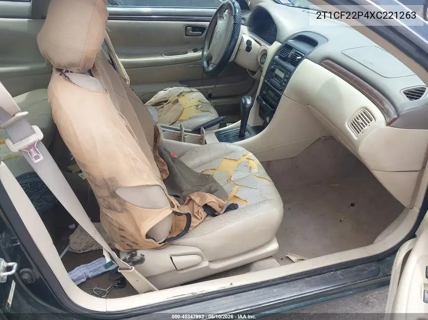 1999 Toyota Camry Solara Sle VIN: 2T1CF22P4XC221263 Lot: 45347993