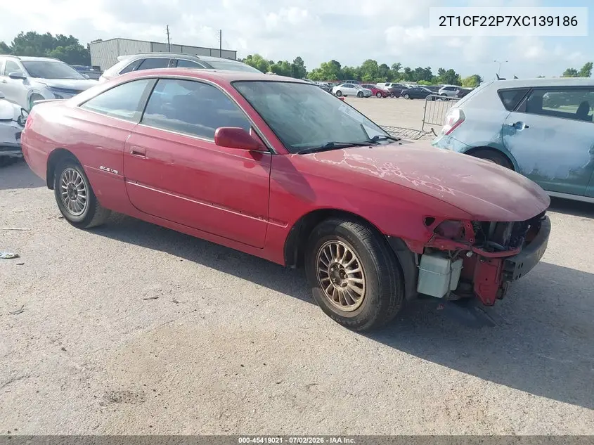 1999 Toyota Camry Solara Sle VIN: 2T1CF22P7XC139186 Lot: 45419021