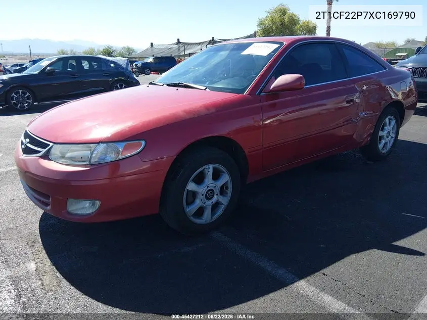 1999 Toyota Camry Solara Se V6 VIN: 2T1CF22P7XC169790 Lot: 45427212