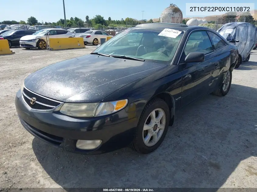 1999 Toyota Camry Solara Sle VIN: 2T1CF22P0XC110872 Lot: 45427468