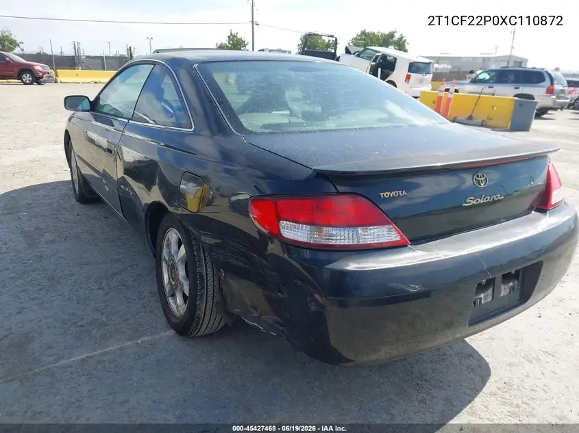 1999 Toyota Camry Solara Sle VIN: 2T1CF22P0XC110872 Lot: 45427468
