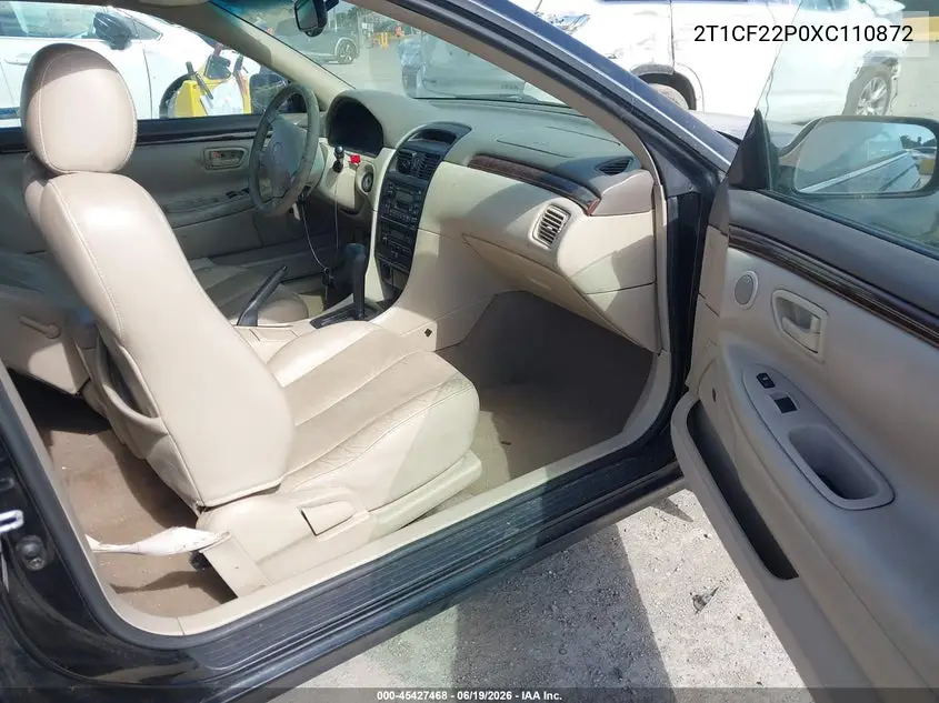 1999 Toyota Camry Solara Sle VIN: 2T1CF22P0XC110872 Lot: 45427468