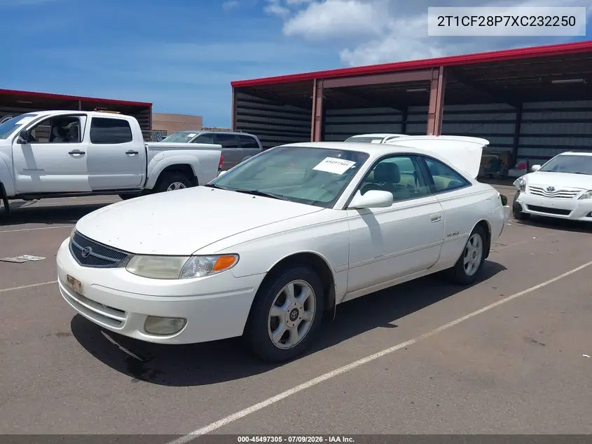 1999 Toyota Camry Solara Se V6 VIN: 2T1CF28P7XC232250 Lot: 45497305