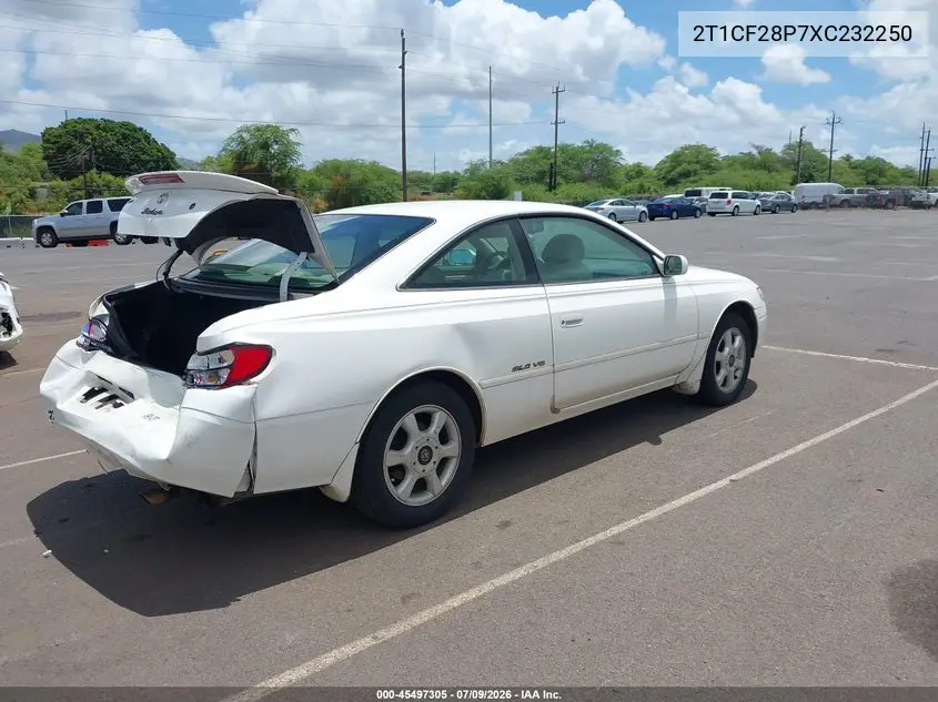 1999 Toyota Camry Solara Se V6 VIN: 2T1CF28P7XC232250 Lot: 45497305