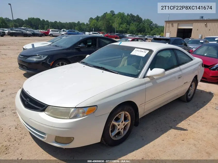 1999 Toyota Camry Solara Se V6 VIN: 2T1CF22P8XC141674 Lot: 45658838