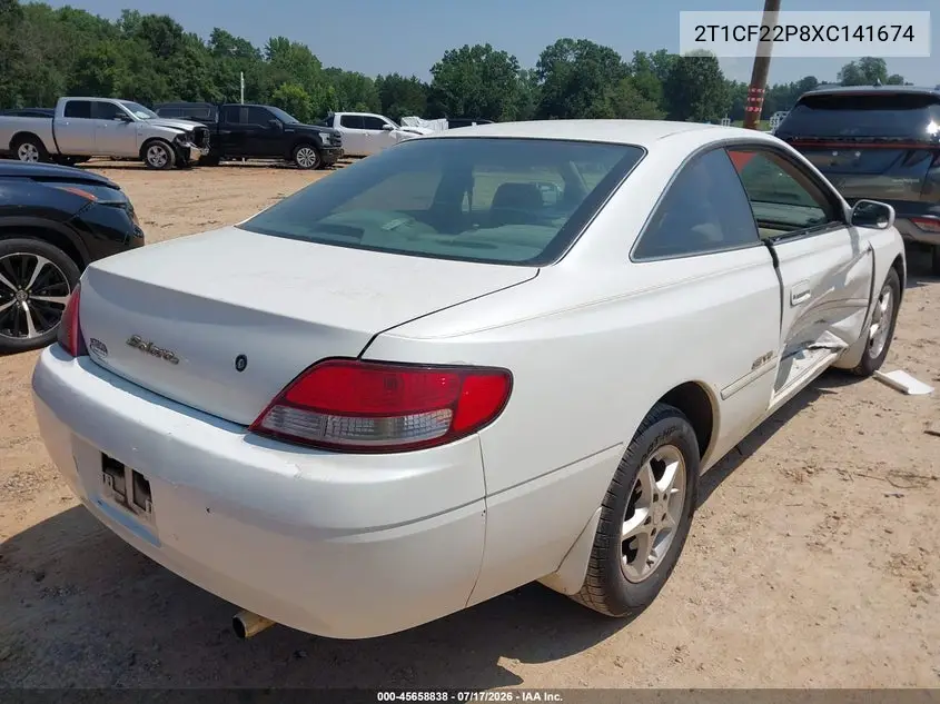 1999 Toyota Camry Solara Se V6 VIN: 2T1CF22P8XC141674 Lot: 45658838