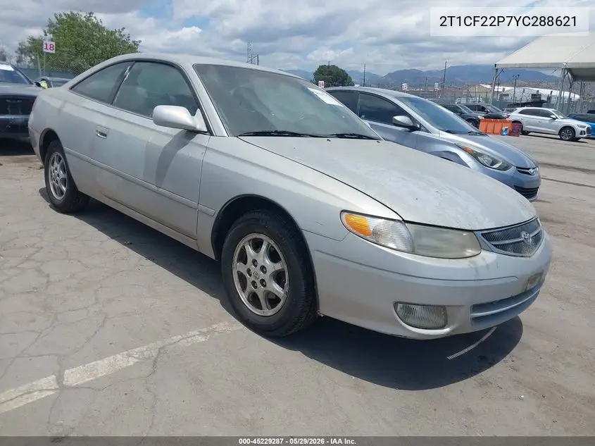 2000 Toyota Camry Solara Se V6 VIN: 2T1CF22P7YC288621 Lot: 45229287