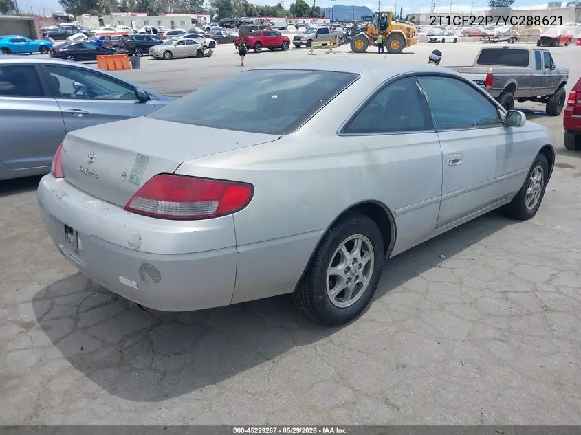 2000 Toyota Camry Solara Se V6 VIN: 2T1CF22P7YC288621 Lot: 45229287