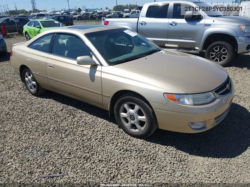 2000 Toyota Camry Solara Sle V6 VIN: 2T1CF28P5YC350301 Lot: 45430890