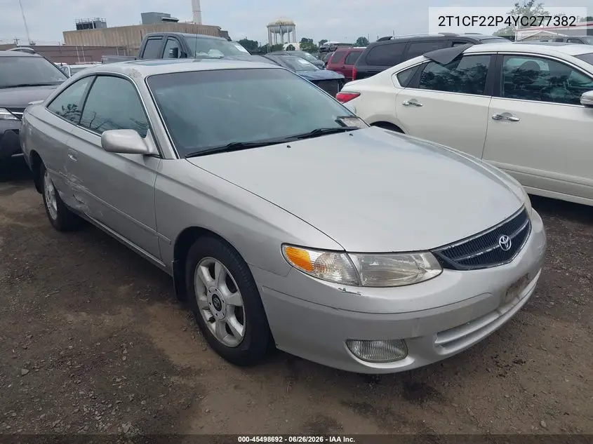 2000 Toyota Camry Solara Se V6 VIN: 2T1CF22P4YC277382 Lot: 45498692