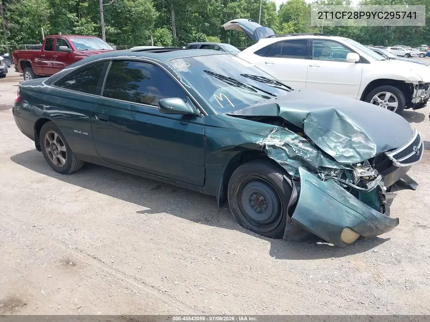 2000 Toyota Camry Solara Sle V6 VIN: 2T1CF28P9YC295741 Lot: 45542059