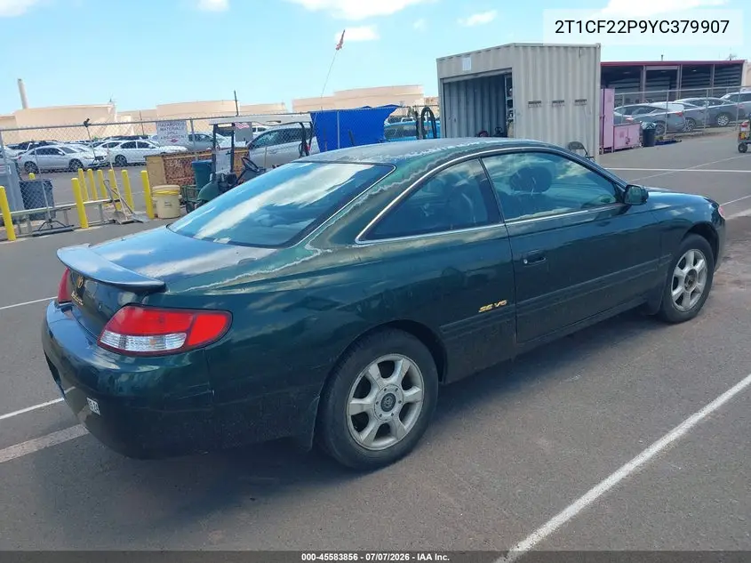 2000 Toyota Camry Solara Se V6 VIN: 2T1CF22P9YC379907 Lot: 45583856