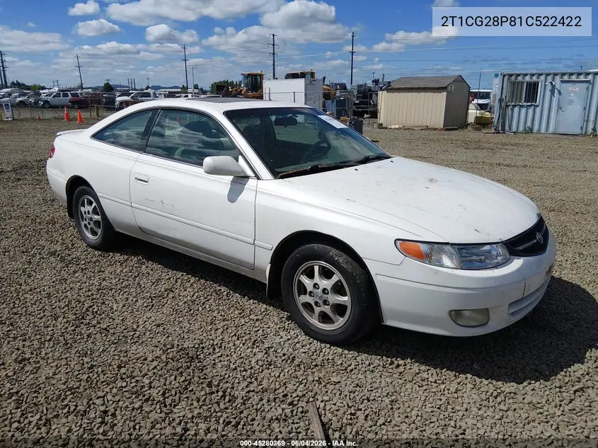 2001 Toyota Camry Solara Se VIN: 2T1CG28P81C522422 Lot: 45280369