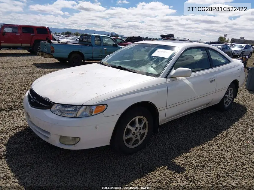 2001 Toyota Camry Solara Se VIN: 2T1CG28P81C522422 Lot: 45280369