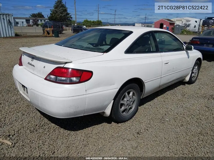 2001 Toyota Camry Solara Se VIN: 2T1CG28P81C522422 Lot: 45280369