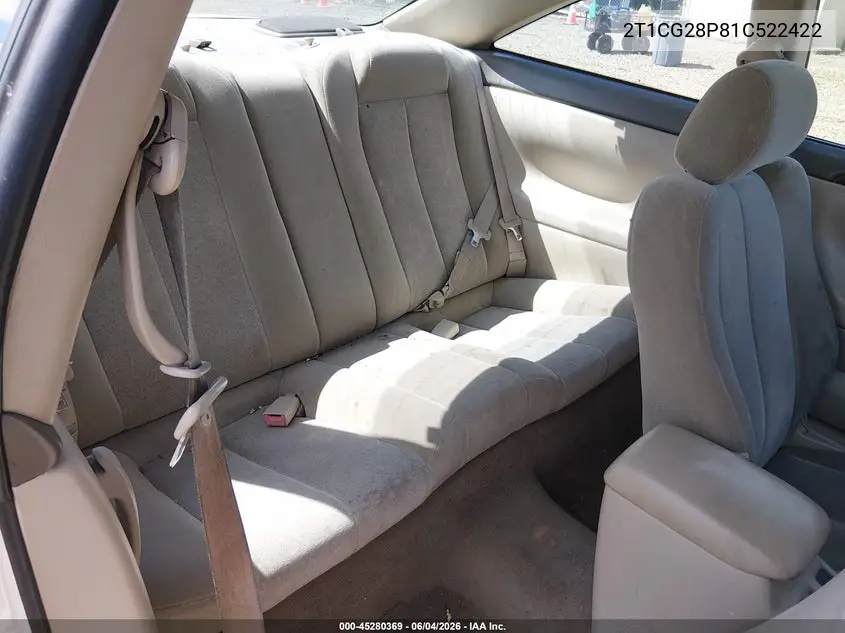 2001 Toyota Camry Solara Se VIN: 2T1CG28P81C522422 Lot: 45280369