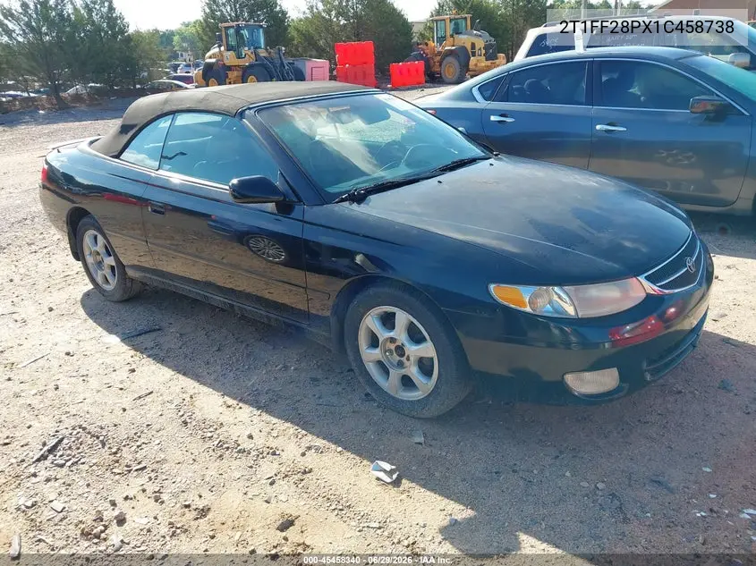 2001 Toyota Camry Solara Sle V6 VIN: 2T1FF28PX1C458738 Lot: 45458340