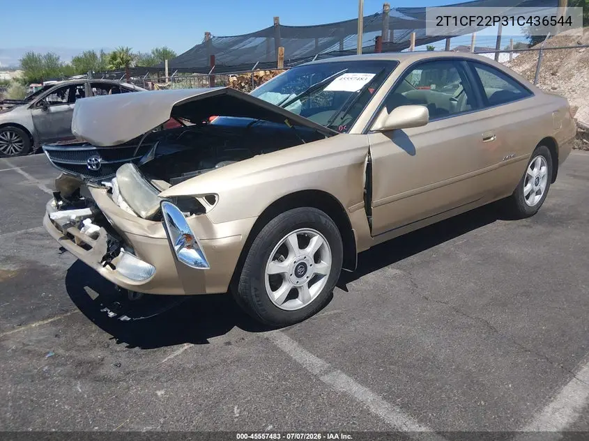 2001 Toyota Camry Solara Se V6 VIN: 2T1CF22P31C436544 Lot: 45557483