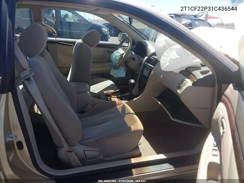 2001 Toyota Camry Solara Se V6 VIN: 2T1CF22P31C436544 Lot: 45557483