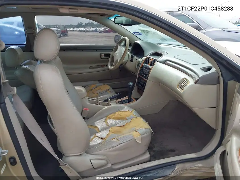 2001 Toyota Camry Solara Sle V6 VIN: 2T1CF22P01C458288 Lot: 45589323
