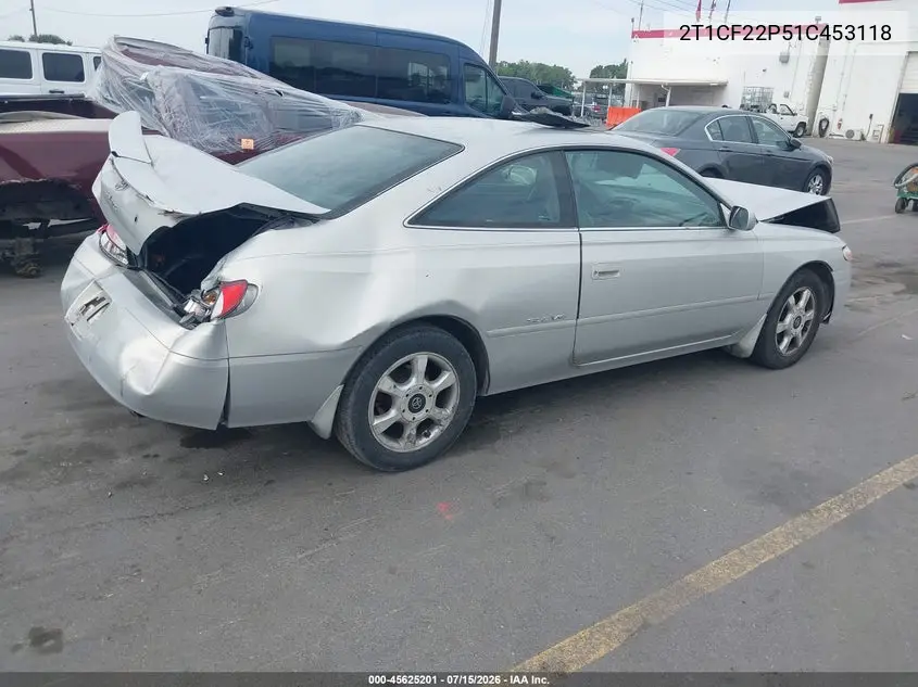 2001 Toyota Camry Solara Sle V6 VIN: 2T1CF22P51C453118 Lot: 45625201
