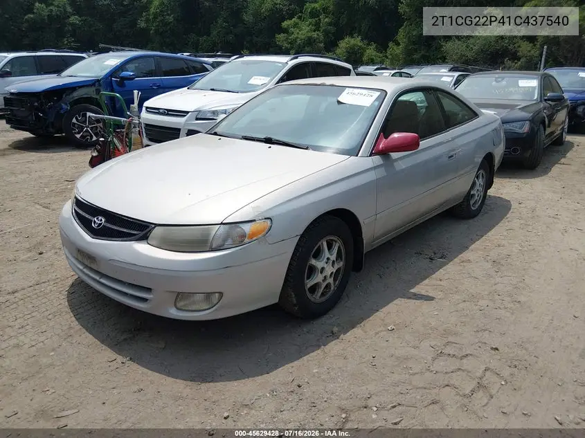 2001 Toyota Camry Solara Se VIN: 2T1CG22P41C437540 Lot: 45629428