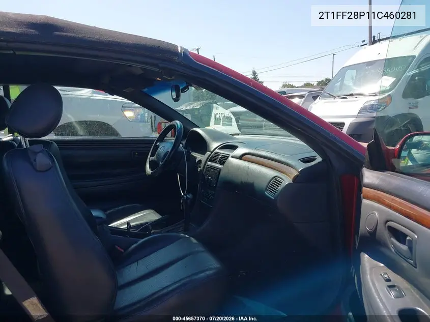 2001 Toyota Camry Solara Sle V6 VIN: 2T1FF28P11C460281 Lot: 45657370