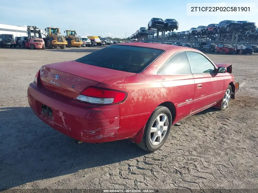 2002 Toyota Camry Solara Se VIN: 2T1CF22P02C581901 Lot: 45384415