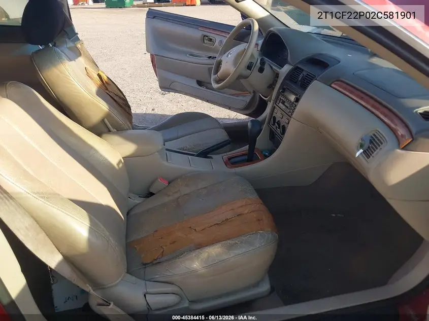 2002 Toyota Camry Solara Se VIN: 2T1CF22P02C581901 Lot: 45384415