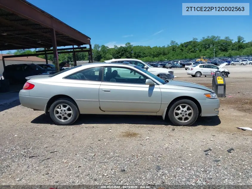 2002 Toyota Camry Solara Se VIN: 2T1CE22P12C002563 Lot: 45384548