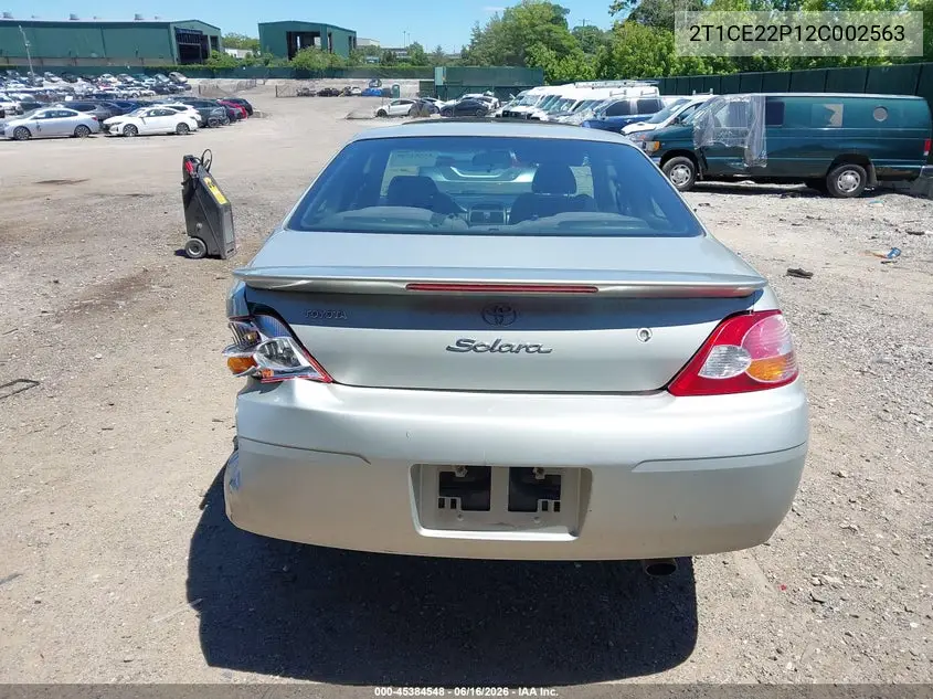 2002 Toyota Camry Solara Se VIN: 2T1CE22P12C002563 Lot: 45384548