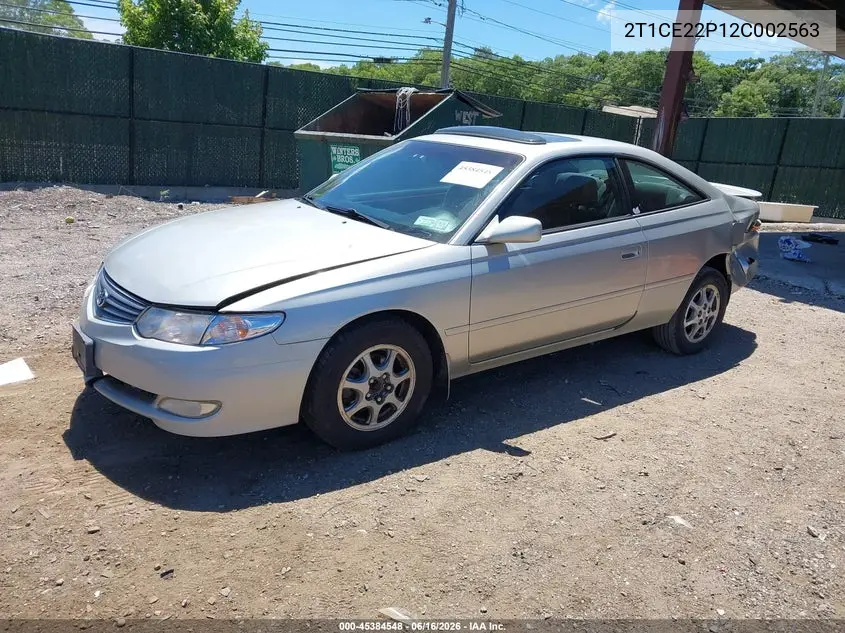 2002 Toyota Camry Solara Se VIN: 2T1CE22P12C002563 Lot: 45384548