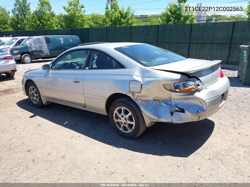 2002 Toyota Camry Solara Se VIN: 2T1CE22P12C002563 Lot: 45384548