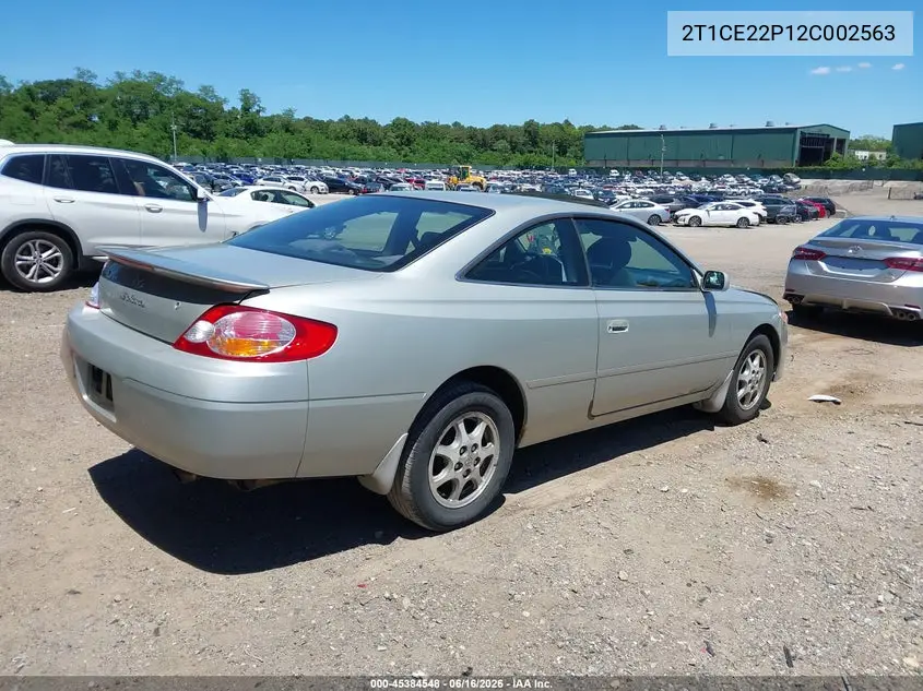 2002 Toyota Camry Solara Se VIN: 2T1CE22P12C002563 Lot: 45384548