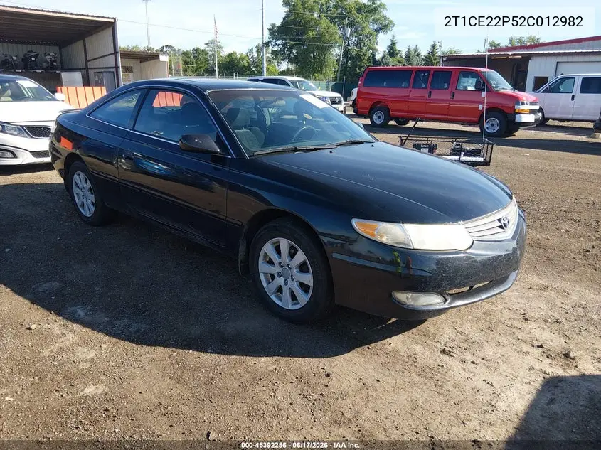 2002 Toyota Camry Solara Se VIN: 2T1CE22P52C012982 Lot: 45392256