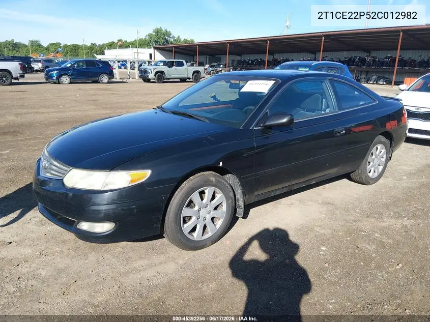 2002 Toyota Camry Solara Se VIN: 2T1CE22P52C012982 Lot: 45392256