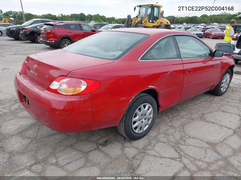 2002 Toyota Camry Solara Se VIN: 2T1CE22P52C004168 Lot: 45492064