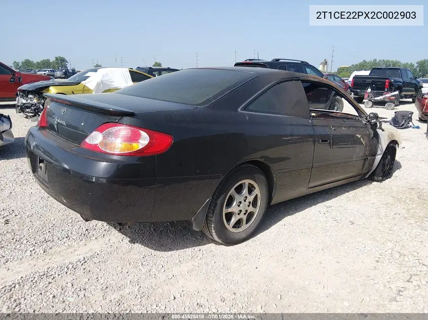 2002 Toyota Camry Solara Se VIN: 2T1CE22PX2C002903 Lot: 45525419