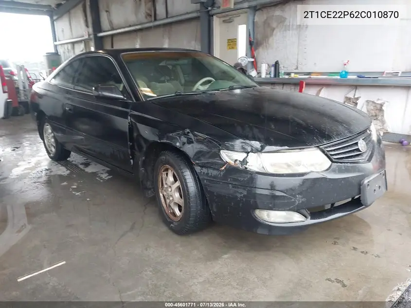 2002 Toyota Camry Solara Se VIN: 2T1CE22P62C010870 Lot: 45601771