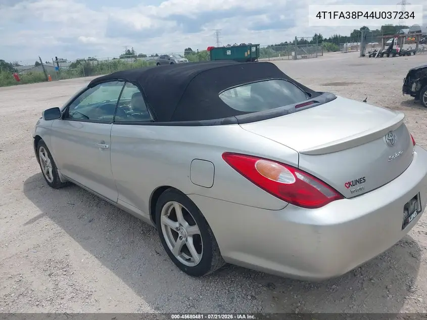 2004 Toyota Camry Solara Se VIN: 4T1FA38P44U037234 Lot: 45680481