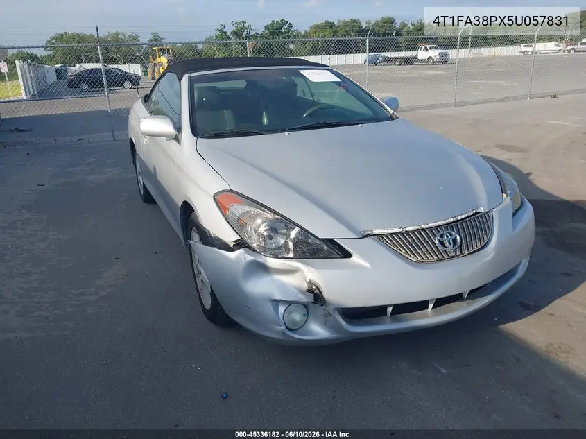 2005 Toyota Camry Solara Sle VIN: 4T1FA38PX5U057831 Lot: 45336182