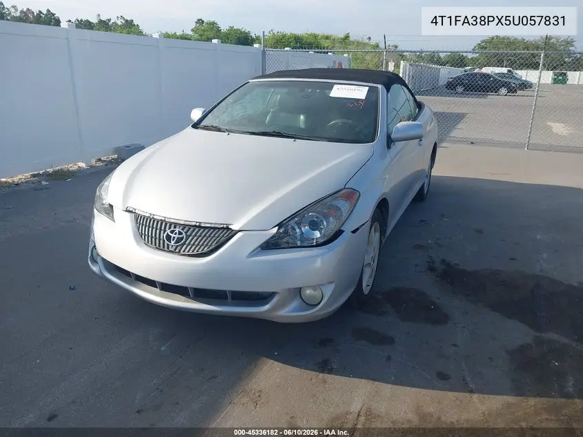 2005 Toyota Camry Solara Sle VIN: 4T1FA38PX5U057831 Lot: 45336182