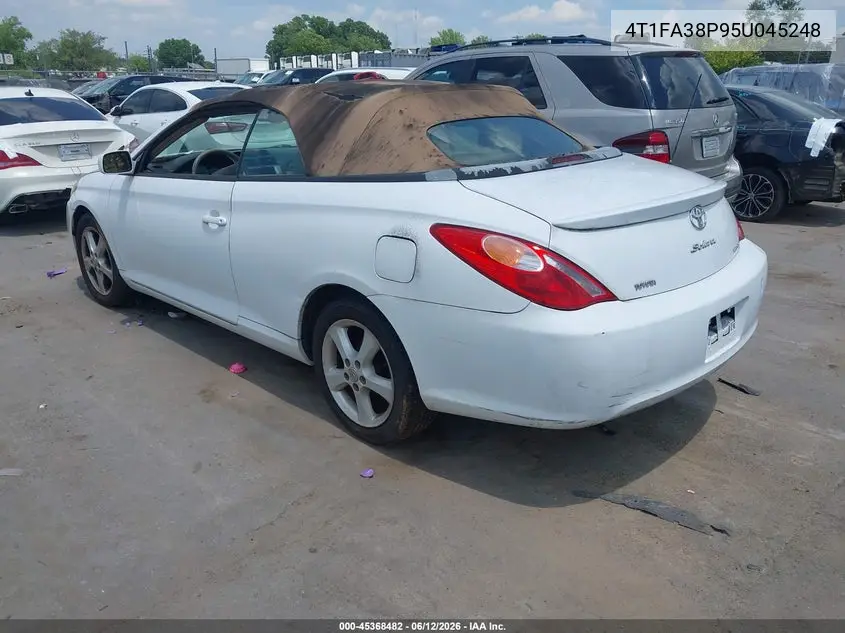 2005 Toyota Camry Solara Sle VIN: 4T1FA38P95U045248 Lot: 45368482