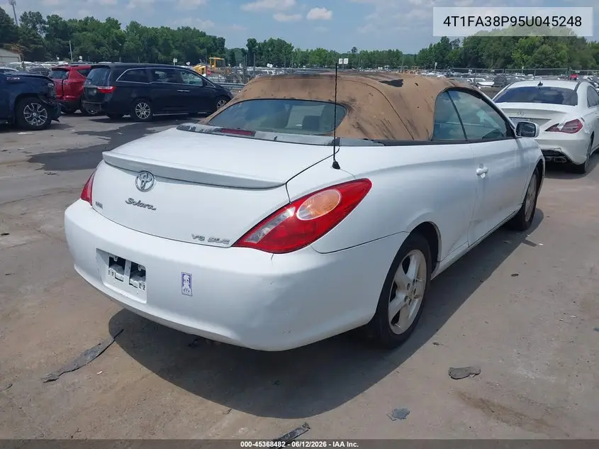 2005 Toyota Camry Solara Sle VIN: 4T1FA38P95U045248 Lot: 45368482