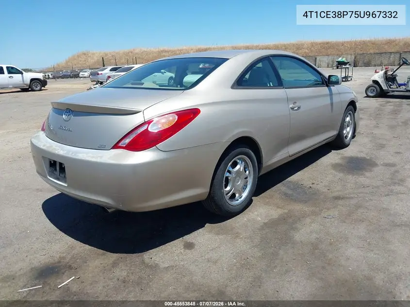2005 Toyota Camry Solara Se VIN: 4T1CE38P75U967332 Lot: 45553848