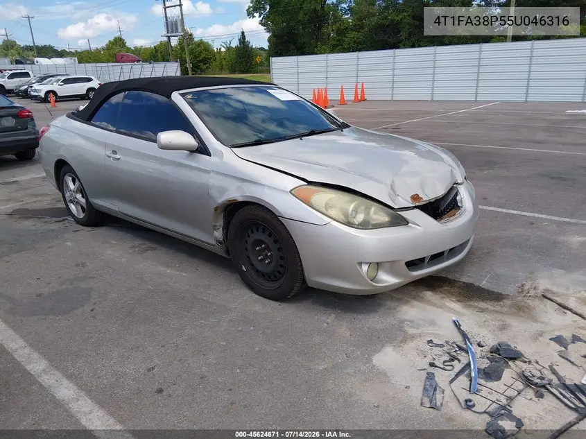 2005 Toyota Camry Solara Sle VIN: 4T1FA38P55U046316 Lot: 45624671
