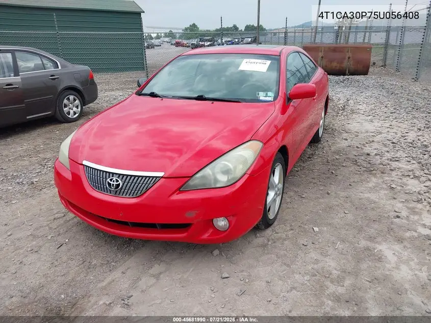 2005 Toyota Camry Solara Sle V6 VIN: 4T1CA30P75U056408 Lot: 45681990