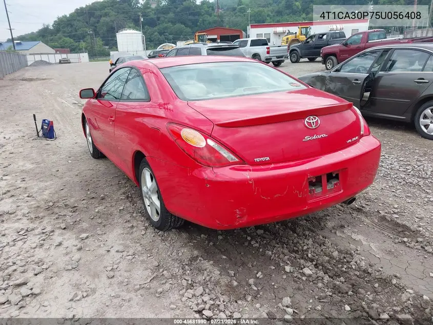 2005 Toyota Camry Solara Sle V6 VIN: 4T1CA30P75U056408 Lot: 45681990
